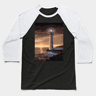 Enigmatic Lighthouse - Landscape Baseball T-Shirt